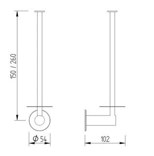 LEH WC-Reserverollenhalter Funktion 2 Rollen 102x54x260 Edelst. glatt pol. – Bild 2