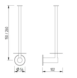 LEH WC-Reserverollenhalter Funktion 1 Rolle 102x54x150 Edelst. glatt pol. – Bild 3