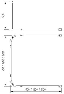 LEH Vorhangst. umlauf. Funktion 22/1500 Edelst glatt m 2 Deckenst., 36 Vorhangr. – Bild 2