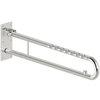 LEH Duschspritzschutz Funktion Edelst. 32/850x100x245 mit Vorhang glatt pol.