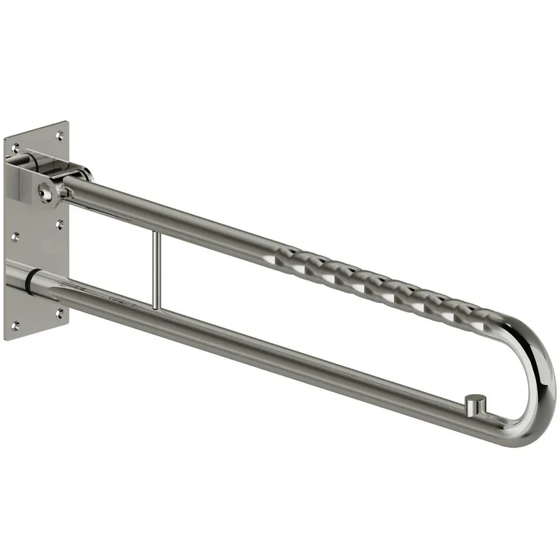 LEH Duschspritzschutz Funktion Edelst. 32/850x100x245 mit Vorhang fingergrip