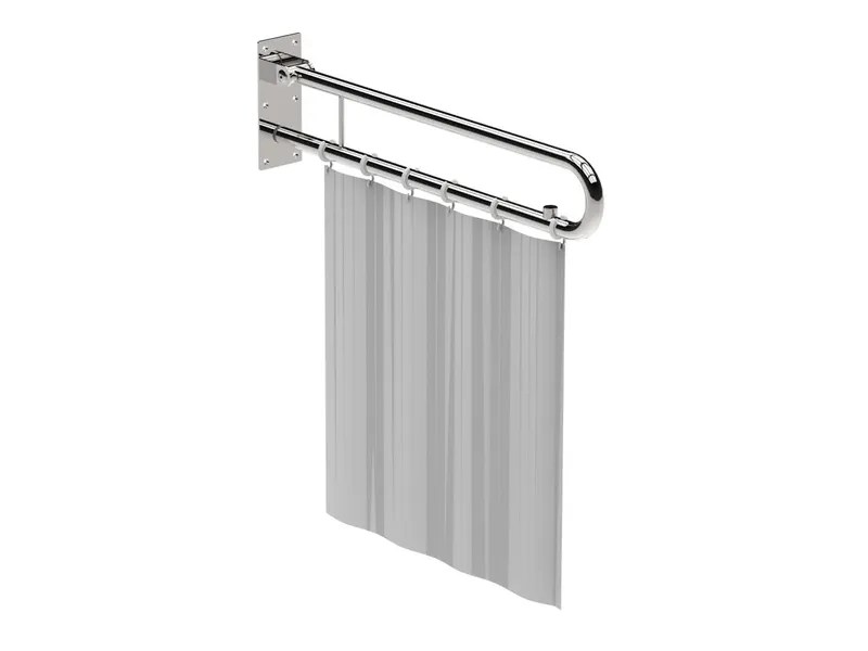 LEH Spritzschutz-Vorh. Funktion 800x650 Synthetik weiß, waschbar, 6 Vorhangr.