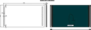 sanibel Leuchtspiegel LED-2 A18 mit Lichtwechsler/Armaturenbel. 1300x700mm – Bild 2