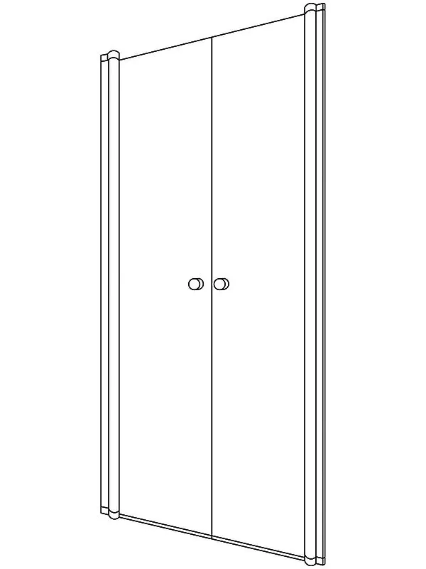 sanibel 1001-Pendeltür A18 Nische 2-tlg NP2W 800x1850mm silber/ESG