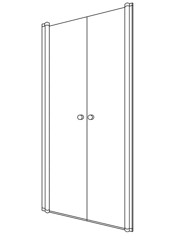 sanibel 1001-Pendeltür A18 Nische 2-tlg NP2W 750x1850mm silber/ESG