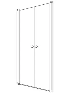 sanibel 1001-Pendeltür A18 Nische 2-tlg NP2W 750x1850mm silber/ESG