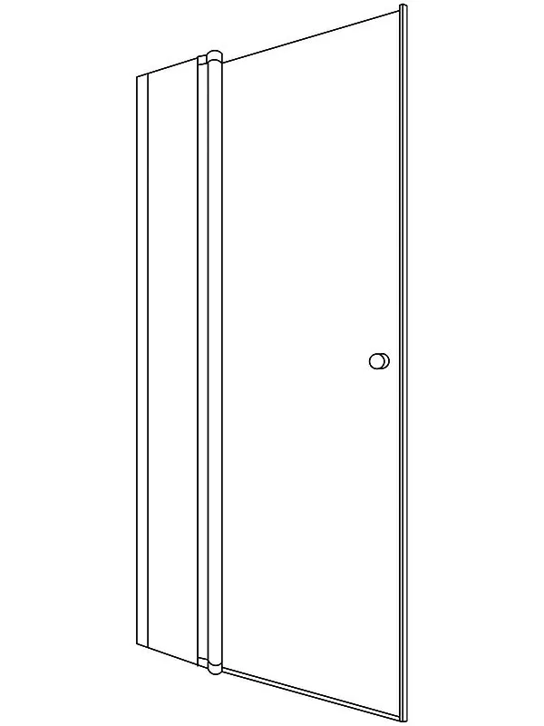sanibel 1001-Pendeltür A18 Nische Fest- element NPF 1000x2000mm silber/ESG