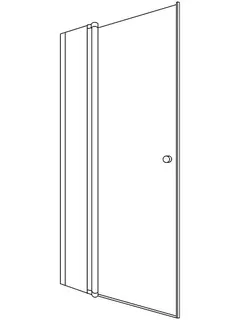 sanibel 1001-Pendeltür A18 Nische Fest- element NPF 800x2000mm silber/ESG