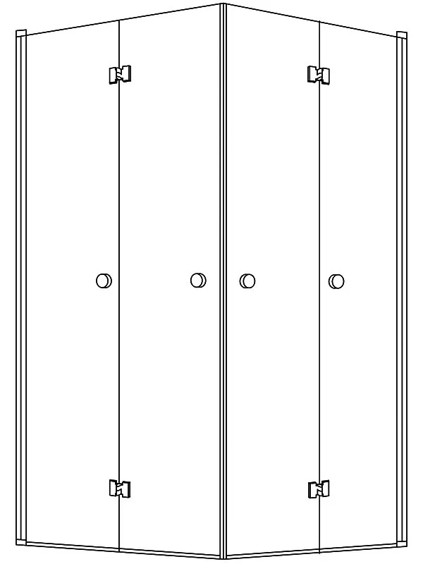 sanibel 3001-Eckfaltdusche A18 EFTBO L/R 1200x2000mm SPO/ESG