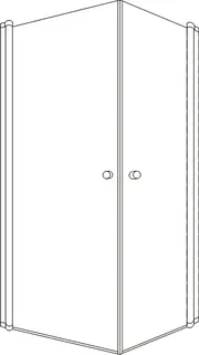 sanibel 1001-Eckdusche Pendeltür A18 EPW L/R Sonderanfertigung silber/ESG – Bild 4