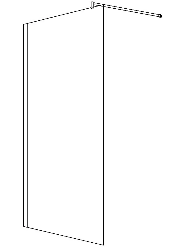 sanibel 1001-Trennwand Walkin A18 WW 900x2000mm silber/ESG