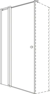 sanibel 1001-Pendeltür A18 Trennw. Fest- element TPF Sonderanfertigung silber/ESG – Bild 5