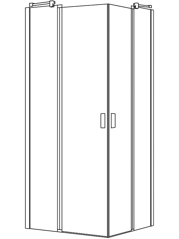 sanibel 3001-Eckdusche Pendeltür A18 EPFBO L/R 800x2000mm SPO/ESG