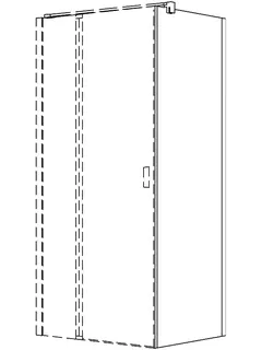 sanibel 3001-Trennwand A18 W 1000x2000mm SPO/ESG