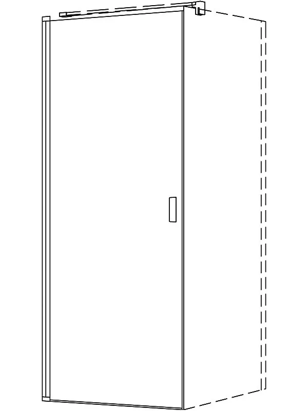 sanibel 3001-Pendeltür A18 Wandanschlag für Trennwand TPWBO 900x2000mm SPO/ESG