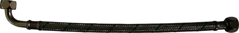 sanibel-Flex.-Schlauch Edelstahlumf. DN8 TW 3/8"IG x 3/8"IG gebogen 300 mm lang