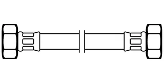 sanibel-Flex.-Schlauch Edelstahlumf. DN8 TW 1/2"IG x 1/2"IG 300 mm lang – Bild 2