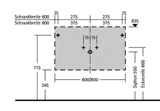 sanibel-Waschtischunterbau 1.0 GO A18 für Keramik-Waschtisch 600mm Weiss glänzend