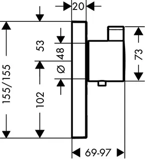 sanibel 5001-Aufputzteile Thermostat A18 HFE 1 Verbraucher Select 14733 verchromt – Bild 2