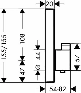 sanibel 5001-Aufputzteile Thermostat A18 2 Verbraucher Select Nr 14738 verchromt – Bild 2