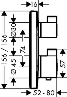 sanibel 5001-Aufputzteile Thermostat A18 1 Verbraucher Nr. 14731 verchromt – Bild 2