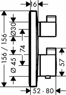 sanibel 5001-Aufputzteile Thermostat A18 2 Verbraucher Nr. 14732 verchromt – Bild 2