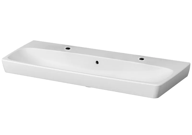 sanibel 4001-Doppelwaschtisch 1205x465mm A18 unterbaufähig weiß
