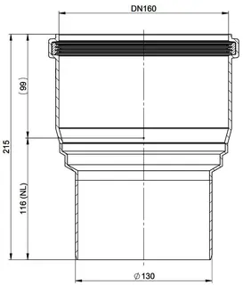 comfort-Erweiterung D130-DN160 zentrisch Nr. 6114CBS – Bild 2