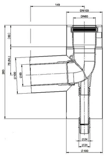 comfort-Stützbogen 87Grad DN60/100 Edelstahl blank Nr. 700734CBS – Bild 2