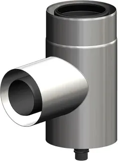 comfort-Anschlussbogen MFB DN100/150 (80/125) Edelstahl weiß Nr. 712702CBS
