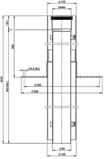 comfort-Flachdach-Abgasdurchgang UT PVC DN80/125 Nr. 701563CBS – Bild 2