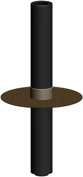 comfort-Flachdach-Abgasdurchgang UT Bitumen DN80/125 Nr. 701564CBS