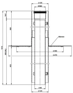 comfort-Flachdach-Abgasdurchgang UT Bitumen DN80/125 Nr. 701564CBS – Bild 2