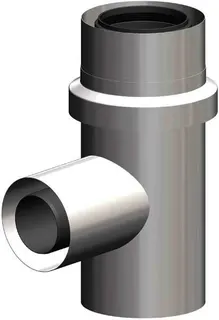 comfort-T-Stück für Mehrfachbelegung DN110/160 Edelstahl weiß Nr. 713704CBS