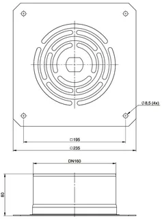 comfort-Verankerungsplatte DN110/160 Edelstahl weiß Nr. 713733CBS – Bild 2