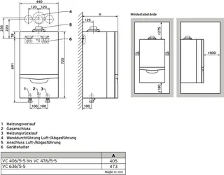 Vaillant ecoTEC plus VC 406/5-5 E Gas-Wandheizgerät Brennwert – Bild 2