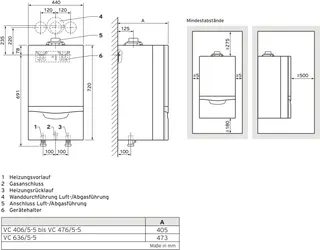 Vaillant ecoTEC plus VC 636/5-5 LL Gas-Wandheizgerät Brennwert – Bild 2