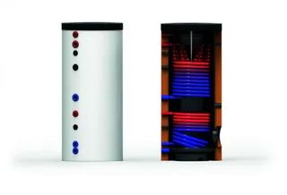 comfort-HL-Speicher Typ THS-SS 400 mit 2 WT, Isolierung und Folienmantel silber