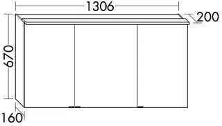 sanibel-Spiegelschrank 2.0 FLEX SPIY130L LED 1306x670mmx200mm verspiegelt – Bild 2