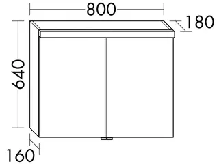 sanibel-Spiegelschrank 2.0 FLEX SPFP080 LED 800x640mmx180mm Eiche Cashmere – Bild 2