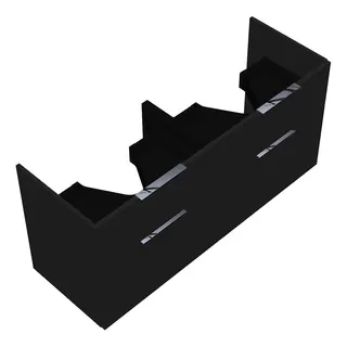 sanibel-Waschtisch-Unterbau 2.0 FLEX SFQQ130 1300mm 2 Schubl/2 Auszüge Grau Hochglanz