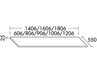sanibel-Konsole 2.0 FLEX APW180A Melamin 1806x550x25mm Eiche Cashmere – Bild 2