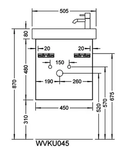 sanibel-Waschtisch-Unterbau 2.0 FLEX WVKU045L 450mm breit Tür links Leinengrau Hochgl. – Bild 2