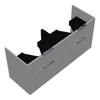 sanibel-Waschtisch-Unterbau 2.0 FLEX SFQQ130 1300mm 2 Schubl/2 Auszüge Weiß Matt
