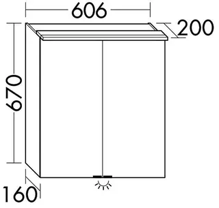 sanibel-Spiegelschrank 2.0 FLEX SPIZ060 LED-Waschtisch 606x670mmx200mm verspiegelt – Bild 3