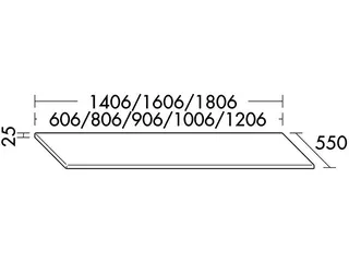 sanibel-Konsole 2.0 FLEX APW120A Melamin 1206x550x25mm Eiche Cashmere – Bild 2