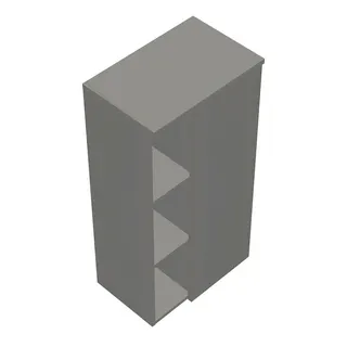 sanibel-Mittelschrank 2.0 FLEX UHGZ050R rechts 500x980mm Weiß Glänzend