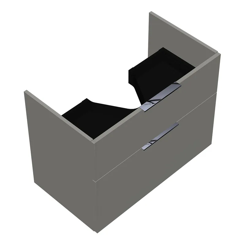 sanibel-Waschtisch-Unterbau 2.0 FLEX WVXY080 800mm breit Schubl/Auszug Weiß Glänzend