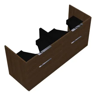 sanibel-Waschtisch-Unterbau 2.0 FLEX SFQQ130 1300mm 2 Schubl/2 Auszüge Eiche Cashmere