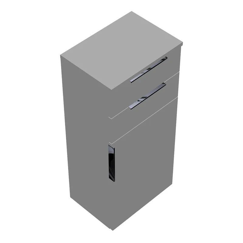 sanibel-Mittelschrank 2.0 FLEX UHIG045R rechts 450x980mm Weiß Matt
